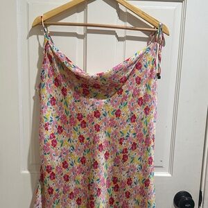 BCBG Paris Floral Midi Dress - Pink and Red